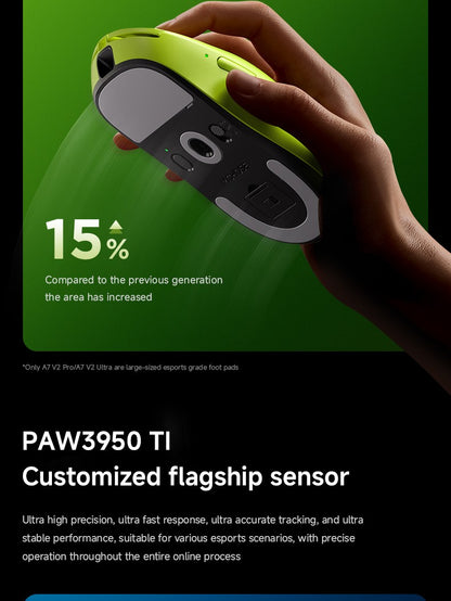 MCHOSE A7 Ultra Mouse Gamer Sem Fio Sensor de Alta Precisão Pixart3950 Design Leve Taxa de Polling de 8000Hz Chip Principal Realtek