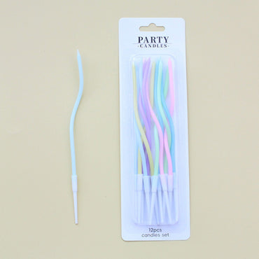 6/12/48pcs Birthday Candles Spiral Cake Candles  Long Thin Cake Candles For Wedding Party And Cake Decoration