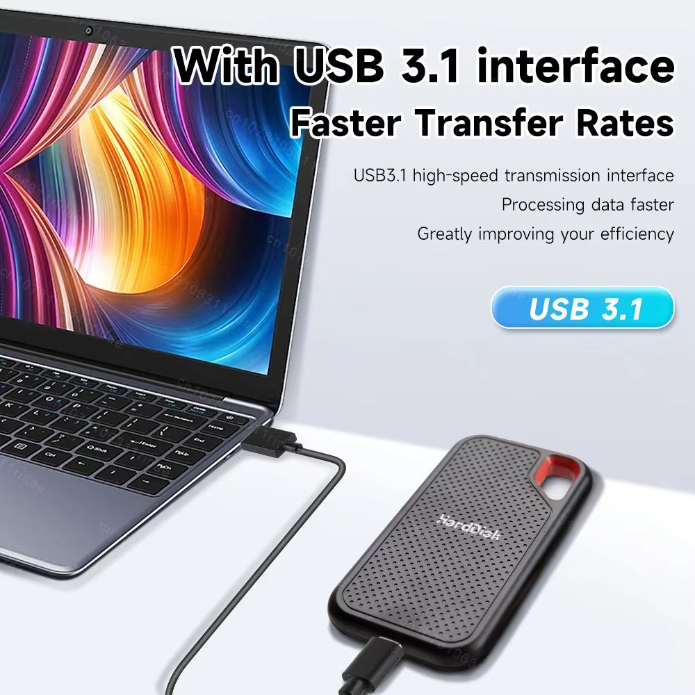 Original SSD 1TB High Speed External Hard Drive USB 3.1 Type-C Interface Hard Disk 256TB Mass Solid Drive for Laptop/PC/MAC