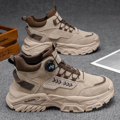 New Men's Casual Outdoor Construction Site Work Durable Safety Shoes, Black for Outdoor Mountain Climbing and Hiking Sports