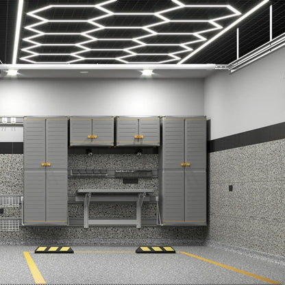 Garage Hexagon LED Light 50000H 6500K Ultra Bright for Home Gym Barbershop Car Detailing Bar Basement Workshop Ceiling Lighting