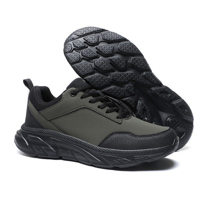 Tênis Masculino Casual de Outono Sola Grossa Amortecimento Esportivo Caminhada ao Ar Livre Impermeável Tamanhos Grandes 39-48