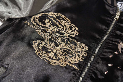 High Quality Autumn Dragon Embroidered Jacket Japanese Style Men's Baseball Uniform Streetwear Harajuku Casual Couple Clothing