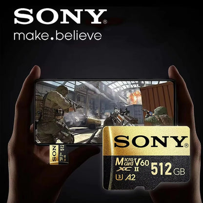 Cartão de Memória SONY TF 1TB Alta Velocidade Micro SD Card 1024GB 128GB 256GB 512GB A2 U3 V30 Cartões Flash SD TF Para Celular Xiaomi Computador