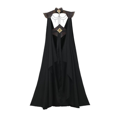 Medieval Elven Cloak for Women Full Length Fairy Cape Off Shoulder Capelet Renaissance Cosplay Costume