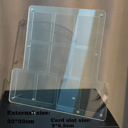 Expositor de acrílico transparente de 1-12 compartimentos Protetor à prova de poeira Porta-retratos para cartas TCG de Pokémon NARUTO One Piece