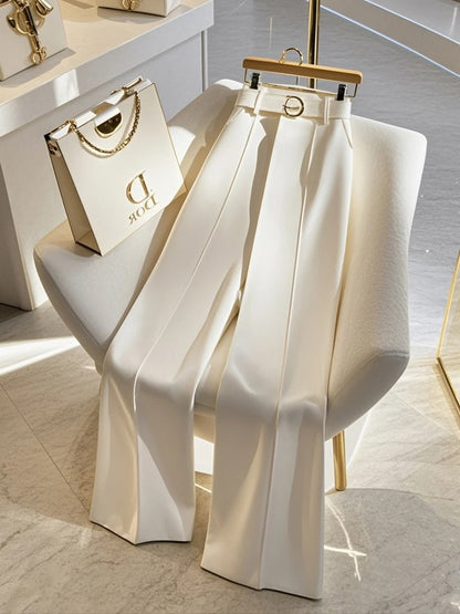 Faionable High Waist Wide Leg Casual Pants Women's Spring Autumn New Sle High Sensation Straight Tube Pants Trendy