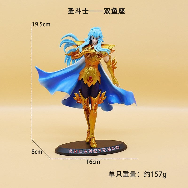 Anime Japonês Saint Seiya Figura Ikki de Fênix Hyoga Seiya Shiryu Boneco Colecionável em PVC Decoração 19cm