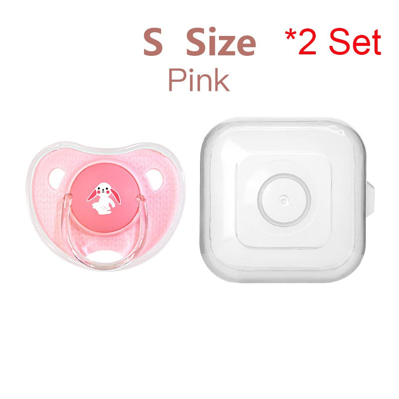 Cartoon Pattern Thumb Shape Toddlers Soothe Kids Newborn Baby Silicone Teething Pacifier