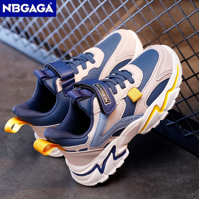 Four Seasons Sport Kids Sneakers Boys Casual Shoes For 5-16Years Children School Walking Non-slip Outdoor Running Shoes Leather