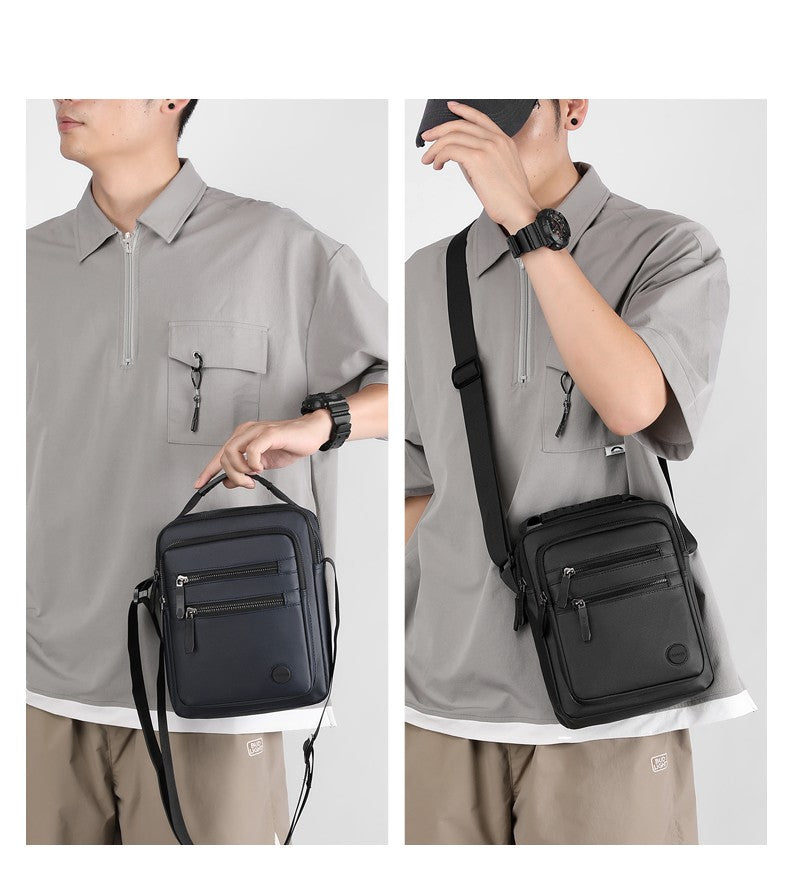 Fashionable Men's Crossbody Bag, Adjustable Shoulder Strap, Multiple Pockets, Business Bag, Commuting Bag, Daily Bag, Etc