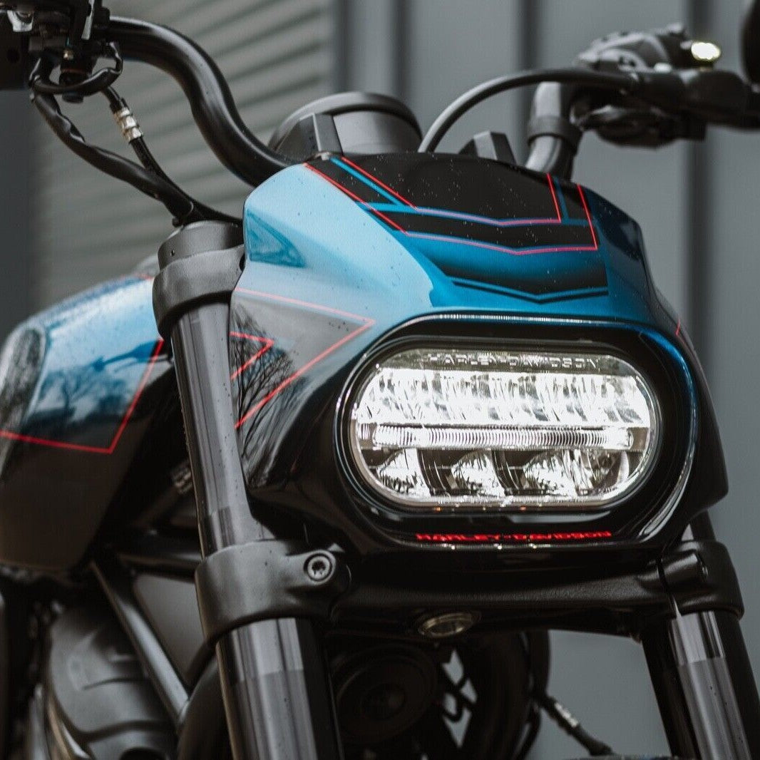 Carenagem do farol dianteiro preto brilhante da motocicleta para Harley Sportster S 1250 RH1250 2021-2023