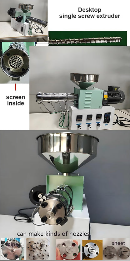 Extrusora de Rosca Única para Fabricação de Filamentos para Impressão 3D, Máquina de Extrusão de Consumíveis 3D para PEEK/TPU/TPE ABS PCL, Chapa Personalizada