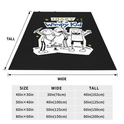 Wimpy Kid 4 States Of Greg Heffley Blankets Soft Warm Flannel Throw Blanket Plush for Bed Living room Picnic Travel Home Couch