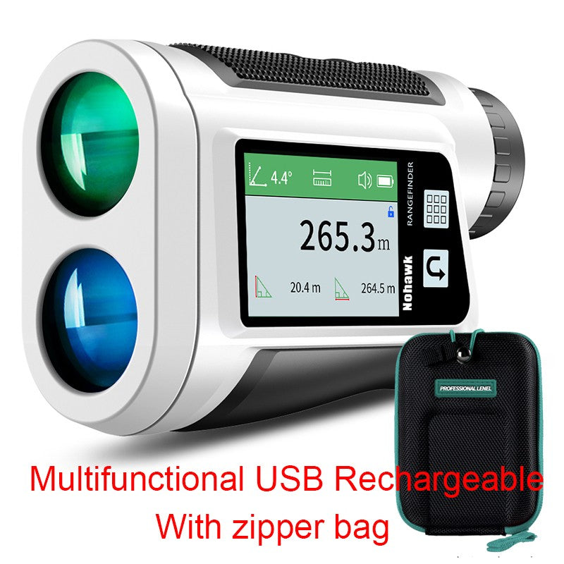 Telêmetro a laser multifuncional Nohawk para golfe com telemetria de inclinação e trava de bandeira para caça, construção, monocular