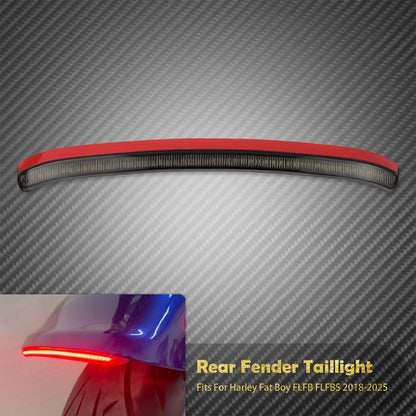 Luz de Freio Traseira de LED para Para-lama de Moto, Indicador de Seta e Luz de Posição para Harley Softail Fatboy FLFB FLFBS 18-25