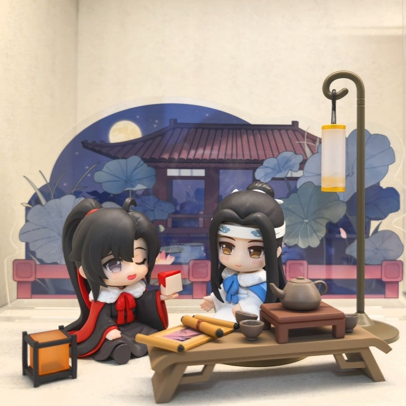 Mo Dao Zu Shi Cloud Deep Series Anime Figurine - Wei Wuxian Lan Wangji Q-Version Action Toy Model Collectible Gift for Fans