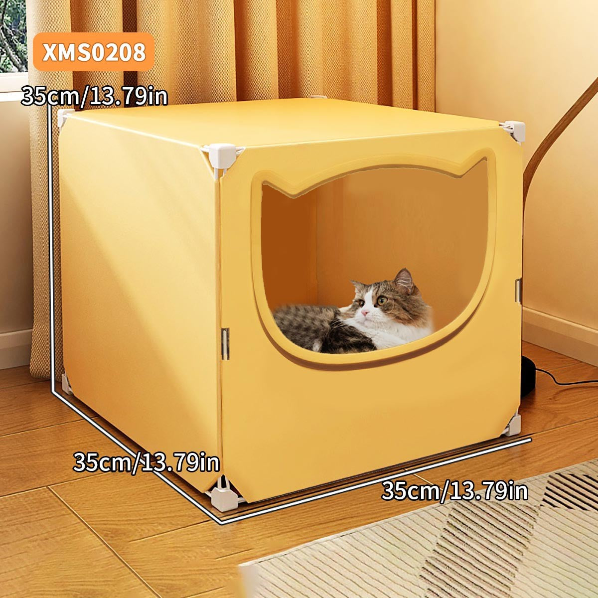 Ninho para Gatos para Todas as Estações, Semiaberto, Seguro, Grande Ninho para Gatos, Fresquinho e Arejado no Verão