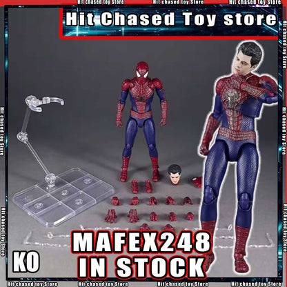 Em estoque Ko Mafex 248 The Amazing Spider Man Bonecos de Ação Marvel Andrew Garfield Estatueta Modelo Brinquedo Infantil Presentes