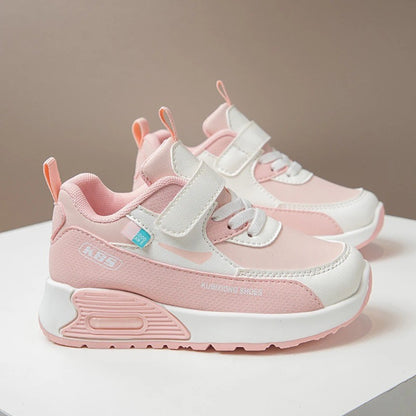 PU Leather Sport Shoes for Children 2025 Trend Fashion Kids Sneakers Soft-soled Outdoor Boys Girls Running Shoes