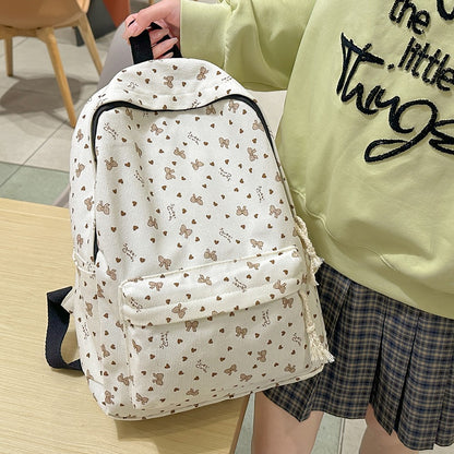 Mochila de Veludo Cotelê Outono Inverno Nova Mochila de Grande Capacidade para Aulas, Deslocamento, Mochila Versátil, Mochila de Viagem ao Ar Livre