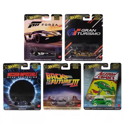 Coleção Hot Wheels HXD63 Pop Culture Original Séries Stranger Things Godzilla Batman Jaws Matrix Carros de Coleção Presentes
