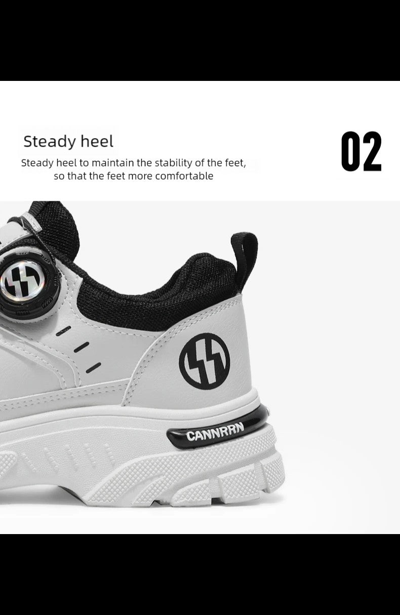 Men's boots autumn and winter new rotating shoelaces fashion casual boots youth outdoor boots anti slip soft sole workwear boots