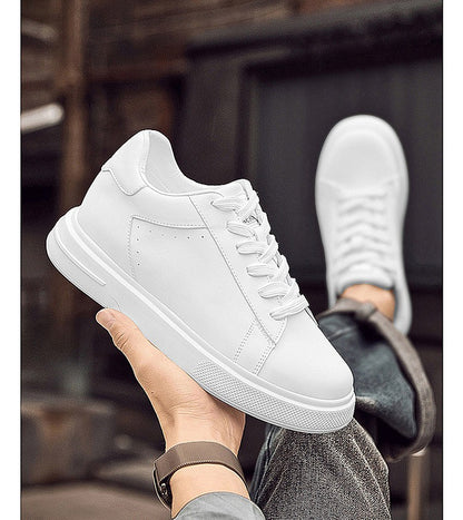 Sneakers Man Elevator Shoes White Black Taller Shoes Men Leisure Fashion Sports Increasing Shoes Increase in Height 6-10Cm