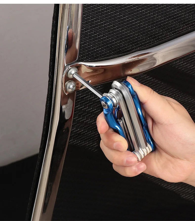 Conjunto de Chaves Allen Dobráveis Portáteis de Metal Sistema Métrico Torx Chave Hexagonal Chave de Fenda Chave Hexagonal Ferramenta Manual de Alta Qualidade