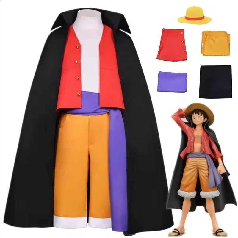 Anime Monkey D Luffy Cosplay  Wano Country Onigashima Chapter LMen's Clothing Cloths Halloween Carnival Costume For Adult