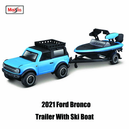 Maisto 1:64 Volkswagen Mercedes Benz Ford Chevrolet Brand collectible trailer die-cast precision model car Model collection gift
