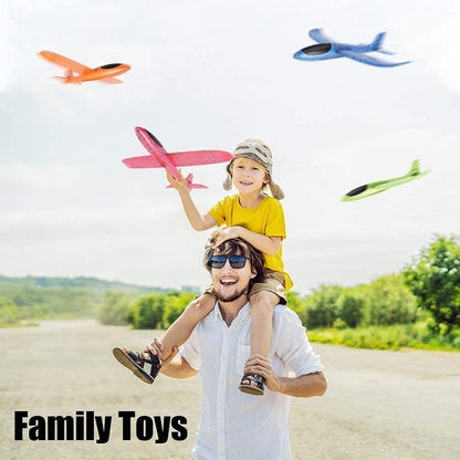 Avião de espuma grande de 36cm x 48cm, planador de avião de arremesso manual, aviões de bolha EPP inerciais, brinquedos de lançamento ao ar livre para crianças e meninos de presente