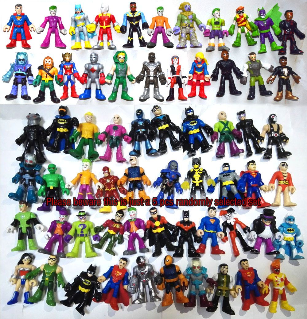 Lote de Bonecos e Brinquedos de Super Heróis Imaginext (Seleção Aleatória)