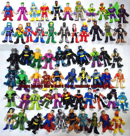 Lote de Bonecos e Brinquedos de Super Heróis Imaginext (Seleção Aleatória)
