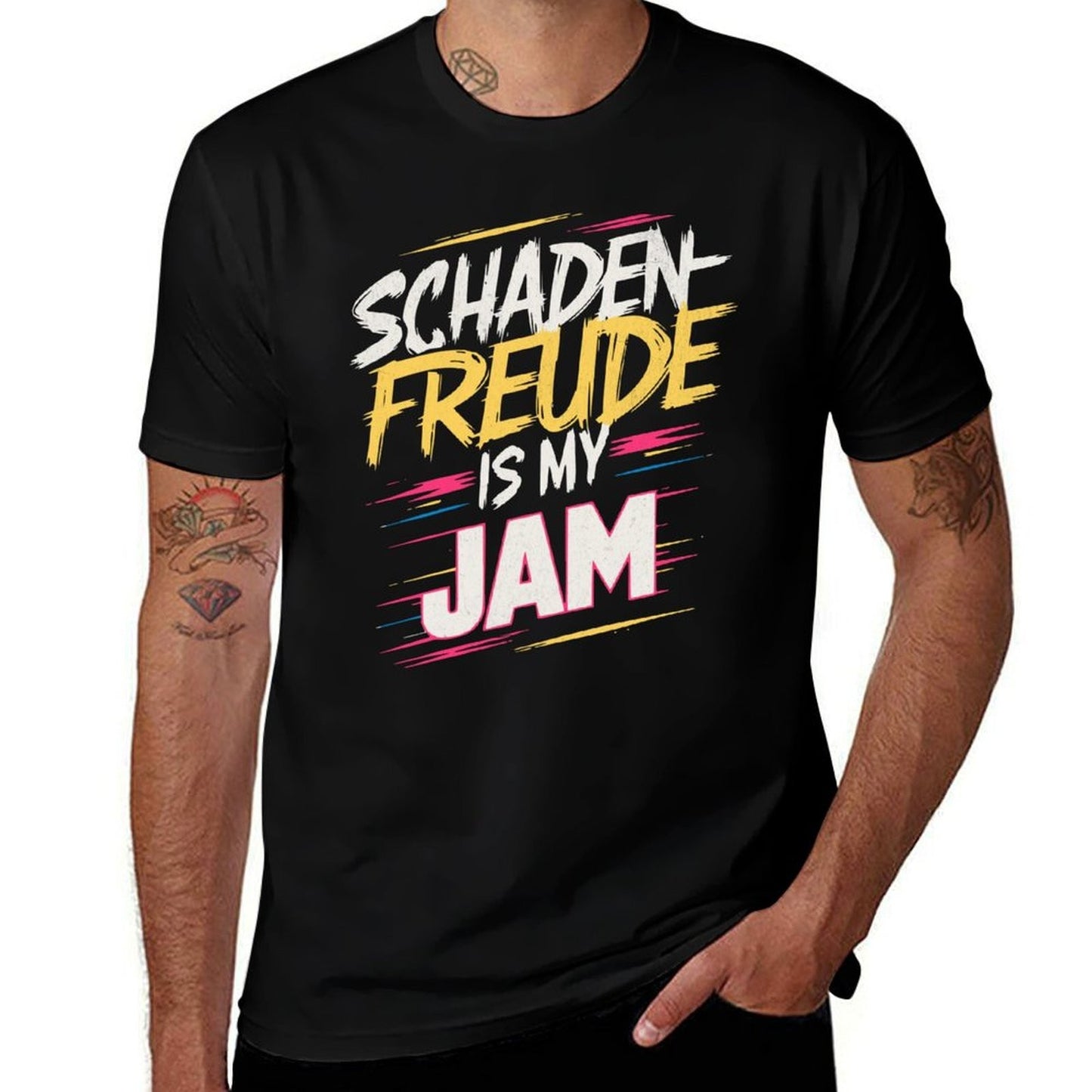 Schadenfreude Is My Jam T-Shirt black cotton t-shirt plain for man package man graphic t shirt T-Shirt
