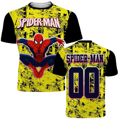 2025 New Marvel superhero Spider-Man Spider-sensing Football jerseys for men and women quick-drying T-shirts graphic t shirts