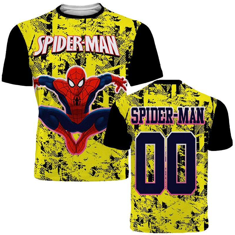 2025 New Marvel superhero Spider-Man Spider-sensing Football jerseys for men and women quick-drying T-shirts graphic t shirts