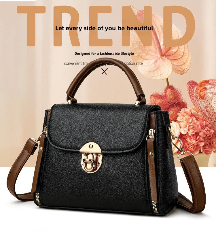 Vintage Handbag Women Fashion Crossbody Shoulder Bag Simple Small Square Bag Versatile Trendy