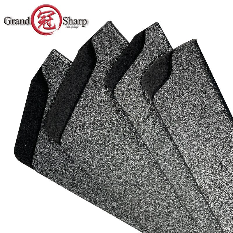 Grandsharp Kit de Proteção de Lâmina de Faca 8 Peças Preto Universal ABS Plástico Não Tóxico Livre de BPA Forro de Feltro Ferramentas de Cozinha para Chef