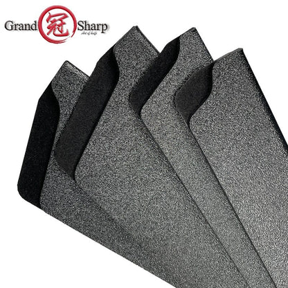 Grandsharp Kit de Proteção de Lâmina de Faca 8 Peças Preto Universal ABS Plástico Não Tóxico Livre de BPA Forro de Feltro Ferramentas de Cozinha para Chef