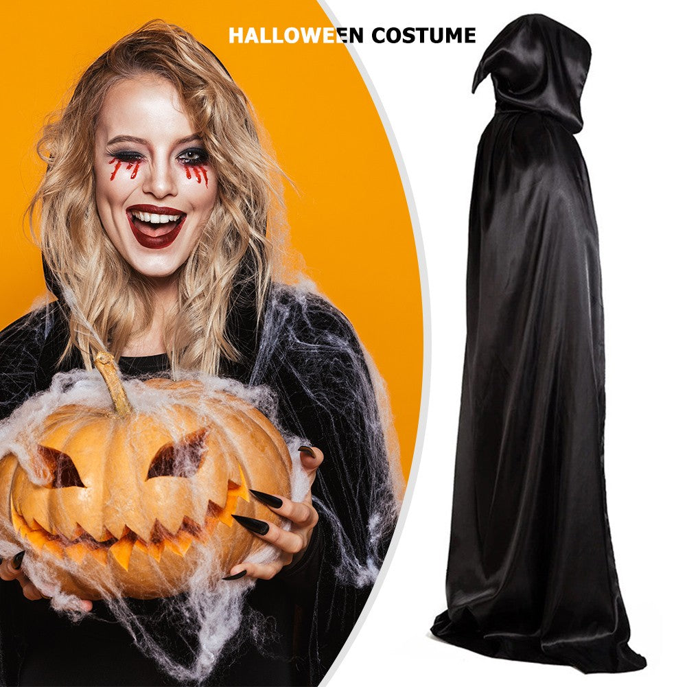 90-150cm Halloween Cloak Hooded Cape Halloween Christmas Cosplay Costume Devil Witch Vampire Cape Halloween Costumes Party Cloak
