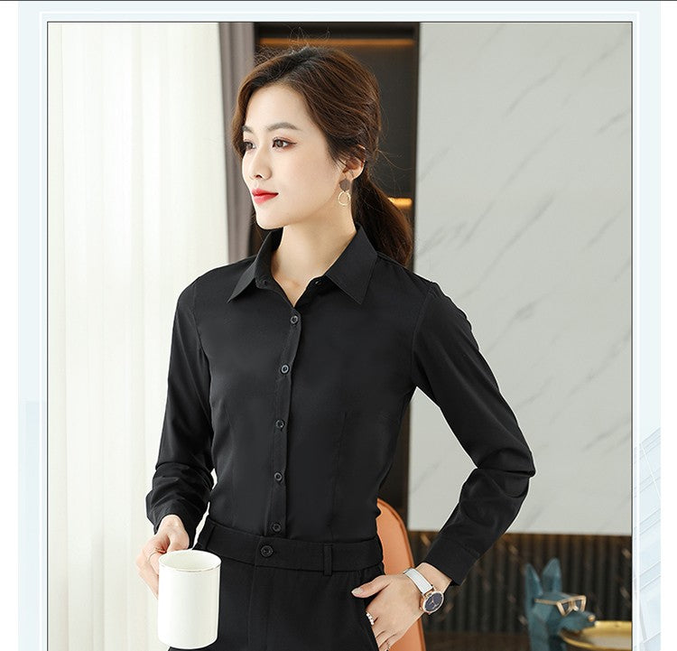 Formal Dress Women Shirt Long Sleeve Blouse New Black Shirt Women Tops 2024 Fashion Women Clothing Basic White Shirts OL Blouses