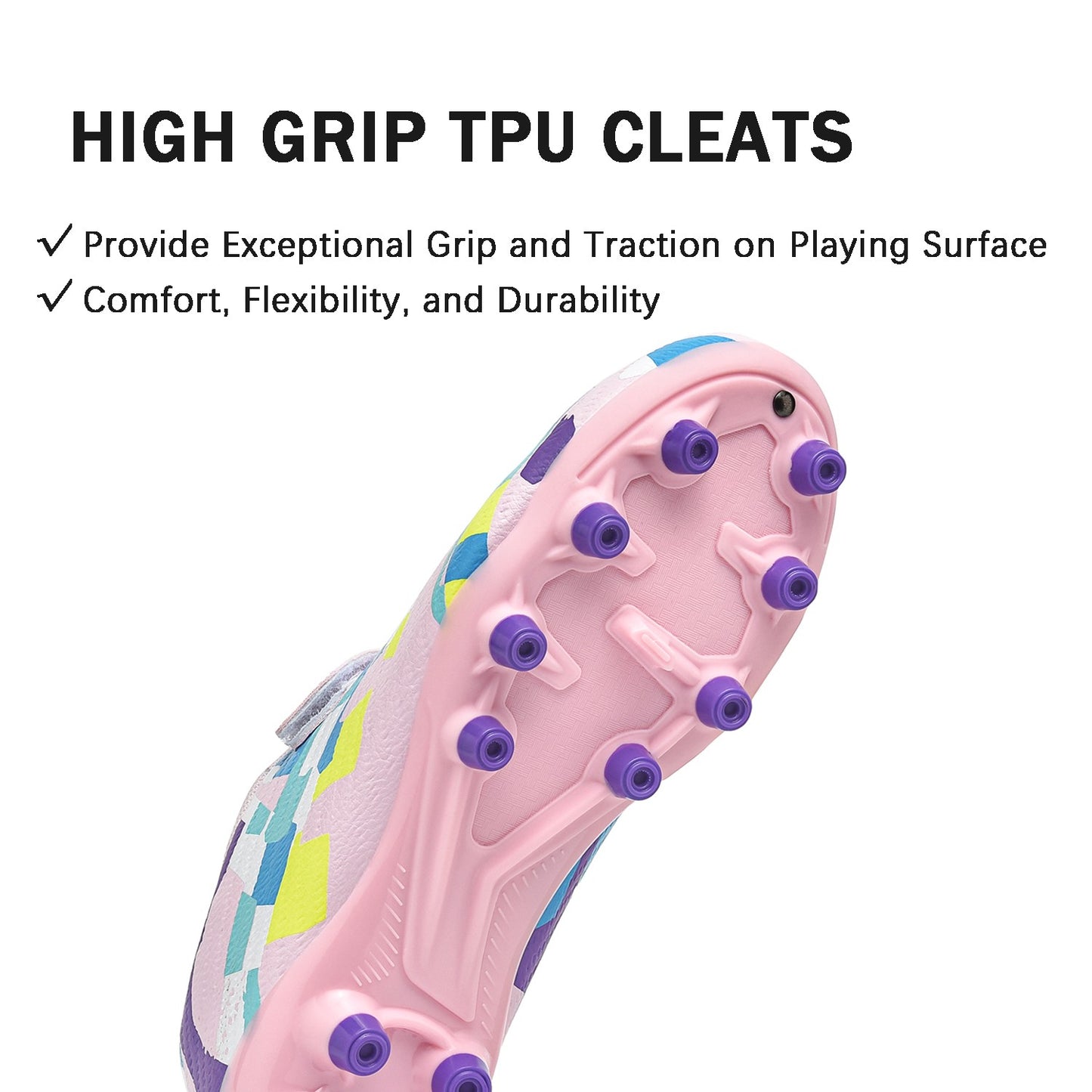 Kids Soccer Cleats Athletic Outdoor FG Football Boots Boys Girls Training Sneakers AG Youth Soccer Shoes for Little/Big Kids