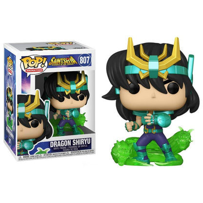 Funko Pop Cavaleiros do Zodíaco Boneco Articulado Hyoga de Cisne #808 Shiryu de Dragão #807 Shun de Andrômeda #809 Ikki de Fênix #810 Bonecos de Vinil Brinquedos