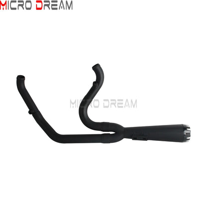2 into 1 Motorcycle Engine System Pipe Slip on Exhaust Mufflers For Harley Street Glide ST FLHXST EFI FLHX Special FLHXS 2017-25
