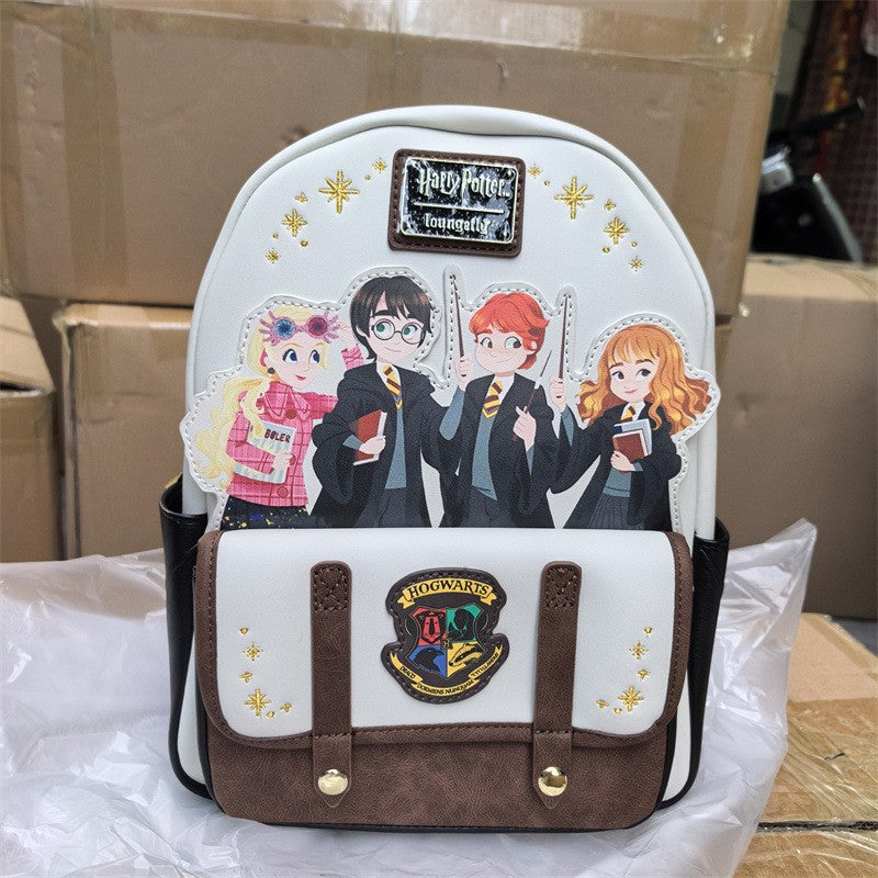Mochila Harry Potter Feminina Pottered com Alça Dupla Bolsa de Ombro Mochila Bolsa de Lazer Infantil Presente