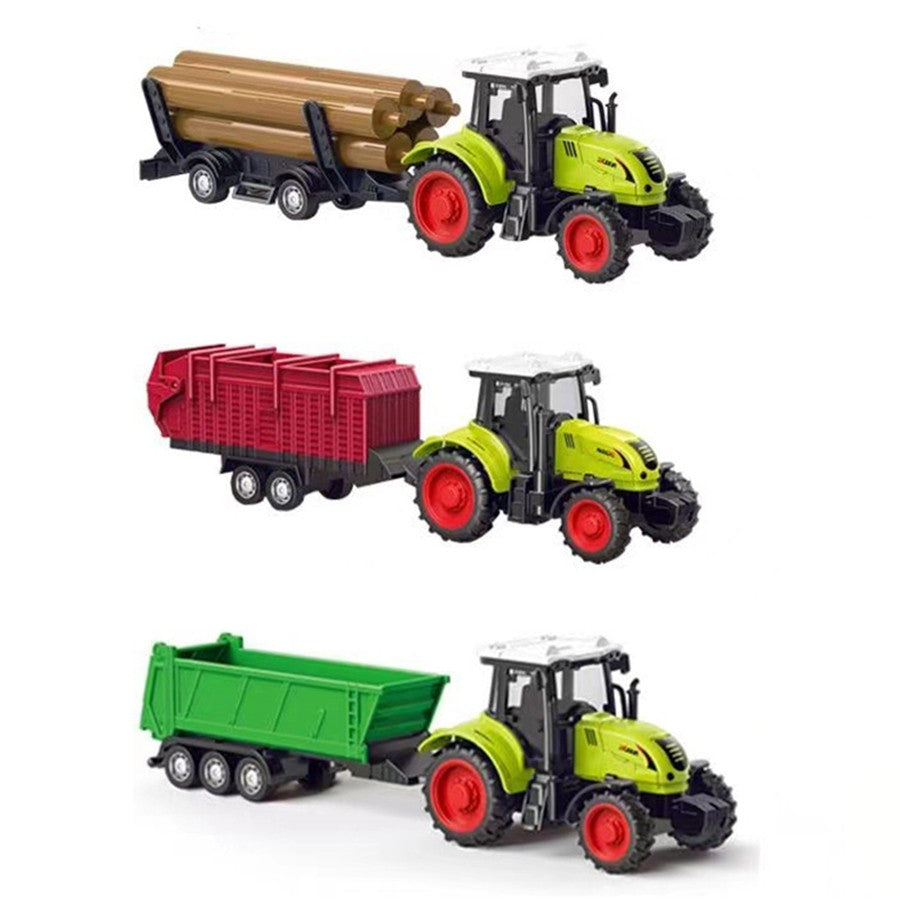 Farm Tractor Truck Tractor Inertia Car Transport Pulverizer Model Baby Car Boy Toy Engineering Car Childrens Educational Toys