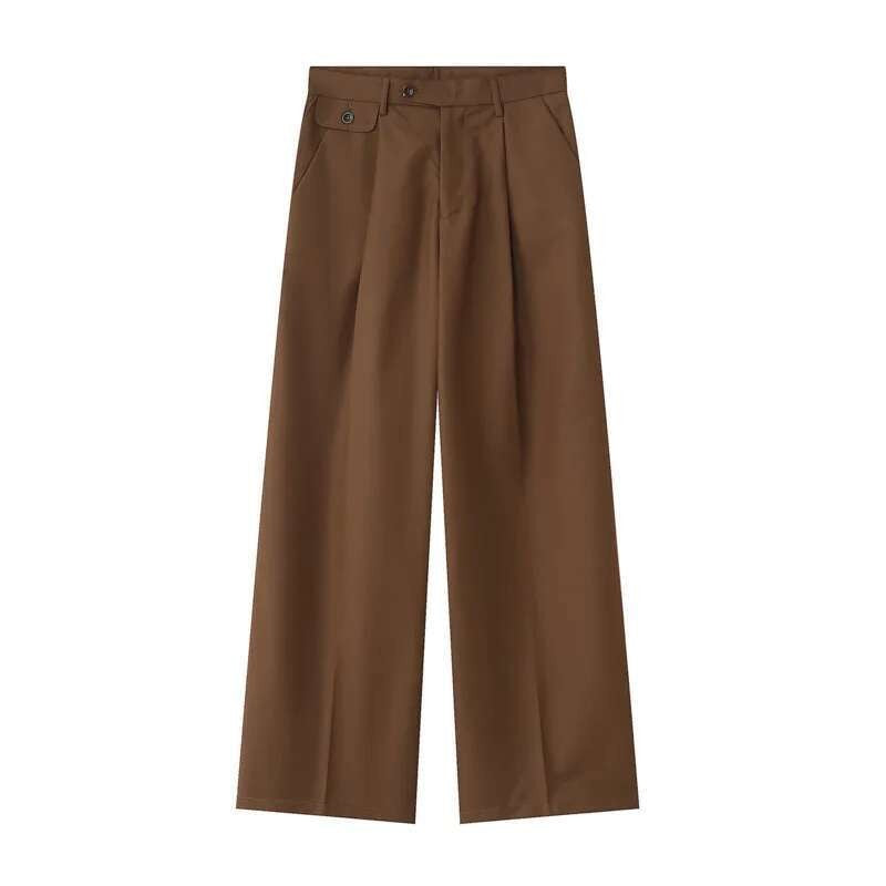IEFB Men's Wear Spring New Suit Pants Loose Straight Korean Fashion Simple Solid Color Male Casual Trousers Wide Leg 9A6959