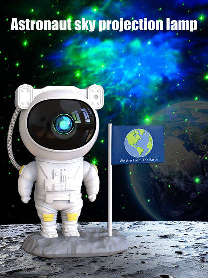 Bluetooth Speakers With Powerful Sound Astronaut Shape Galaxy Star Projector Light Christmas Birthday Gift for Men Women Friend