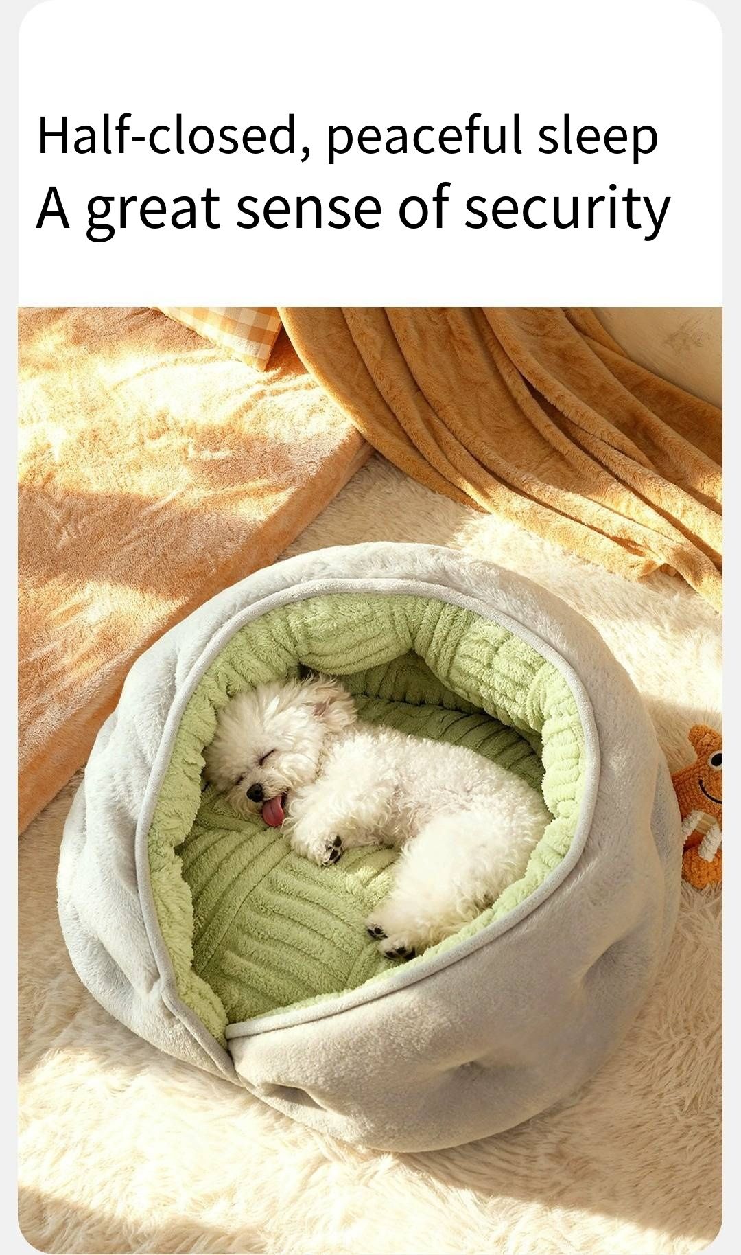 Canil Engrossado Inverno Quente Cama de Segurança Pequeno Cão Teddy Do Que Urso Dormindo Suprimentos para Animais de Estimação para Todas as Estações 2025 Tapete para Cães